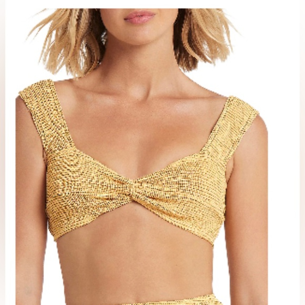 Bound by Bond-Eye Apricot Lurex Bikini Set | One size fits 2-8